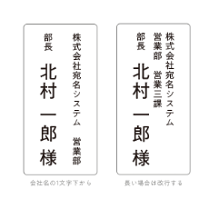 会社名・部署名の書き方